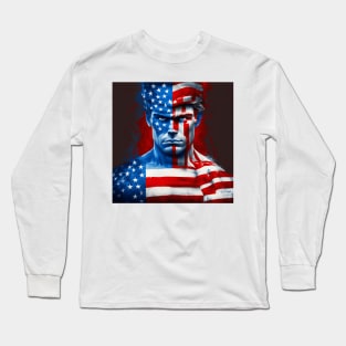 [AI Art] Sturdy Average American man Long Sleeve T-Shirt